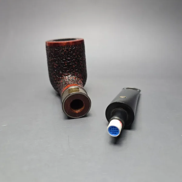 Mastro de Paja Unica Commissioner Rusticated Billiard with Silver (9mm) (Unsmoked Estate) - Image 7