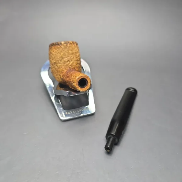 Peterson (c.1970s-80s) Tawny Rusticated Billiard African Block Meerschaum Pipe, Irish Estates - Image 14