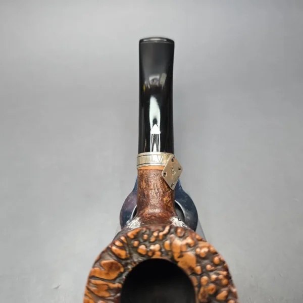Bonfiglioli 2011 Free Form Sandblasted Dublin w/ Silver Estate Briar Pipe, Italian Estates - Image 9