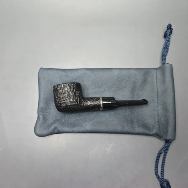 Buckeye Hand Made Sandblasted Pot w/ Nickel, Briar Pipe, New - Image 14