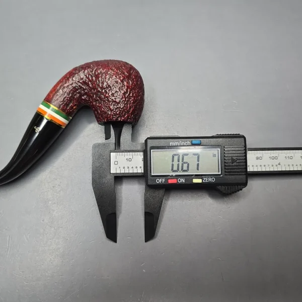 Peterson 2026 St Patrick's Day 230 Sandblasted Bent Billiard Briar Pipe, New - Image 4