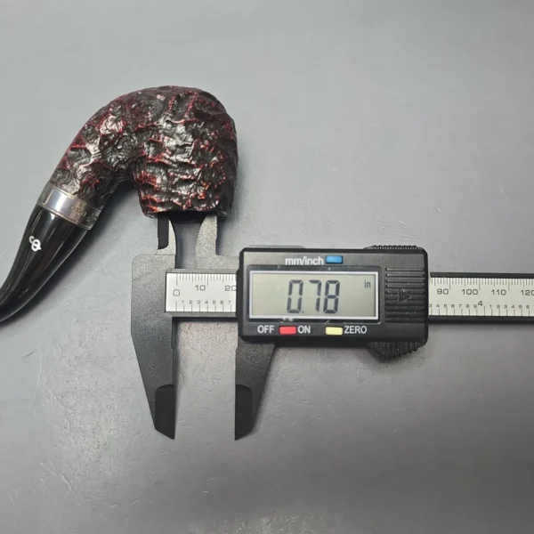 Peterson Cobble 221 Rusticated and Sandblasted Bent Billiard with Silver (New) - Image 13