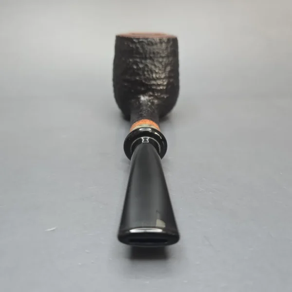 Neerup Classic 2 Partially Sandblasted Brandy w/ Brass Estate Briar Pipe, Danish Estates - Image 5