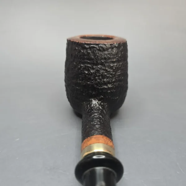 Neerup Classic 2 Partially Sandblasted Brandy w/ Brass Estate Briar Pipe, Danish Estates - Image 6