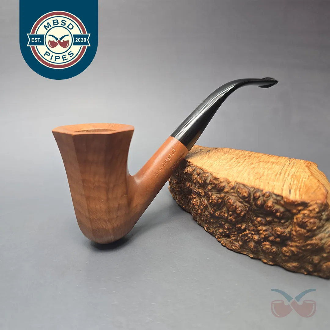 Ed Burak Connoisseur Smooth Panel Calabash Stack Estate Briar Pipe, Unsmoked