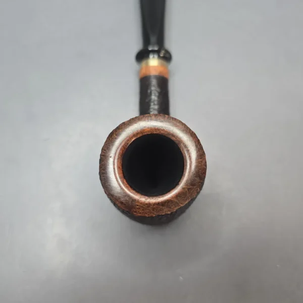 Neerup Classic 2 Partially Sandblasted Brandy w/ Brass Estate Briar Pipe, Danish Estates - Image 7