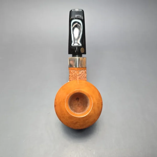 Mastro de Paja Ciocco Gigante 0C 1 Sun Partially Rusticated Bulldog w/ Silver Estate Briar Pipe, Unsmoked - Image 10