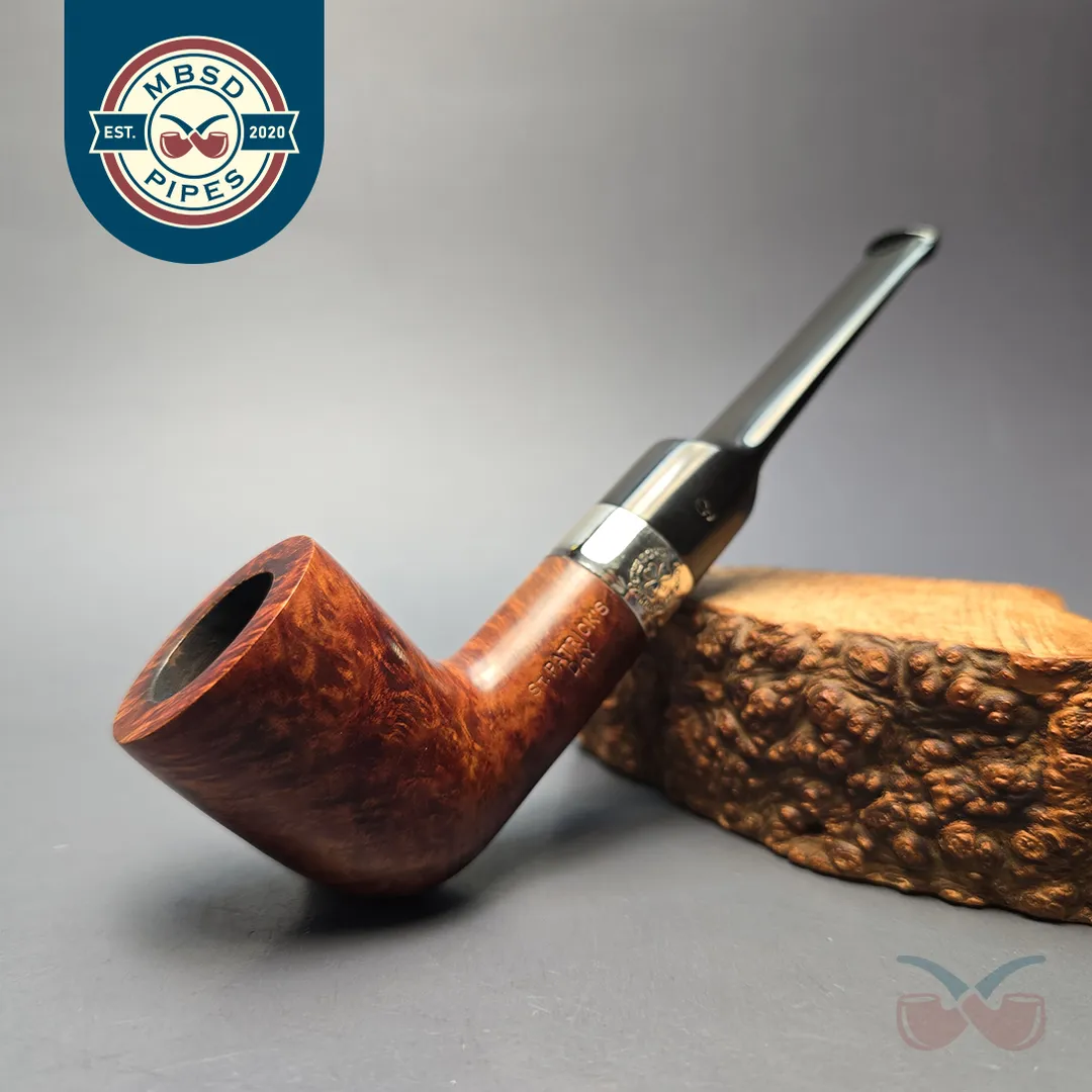Peterson 2002 St. Patrick's Day A4 Smooth Dublin w/ Nickel Estate Briar Pipe, Irish Estates