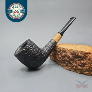 MBSD Briars by Piero Vitale Black Rusticated Billiard with Olivewood (New)