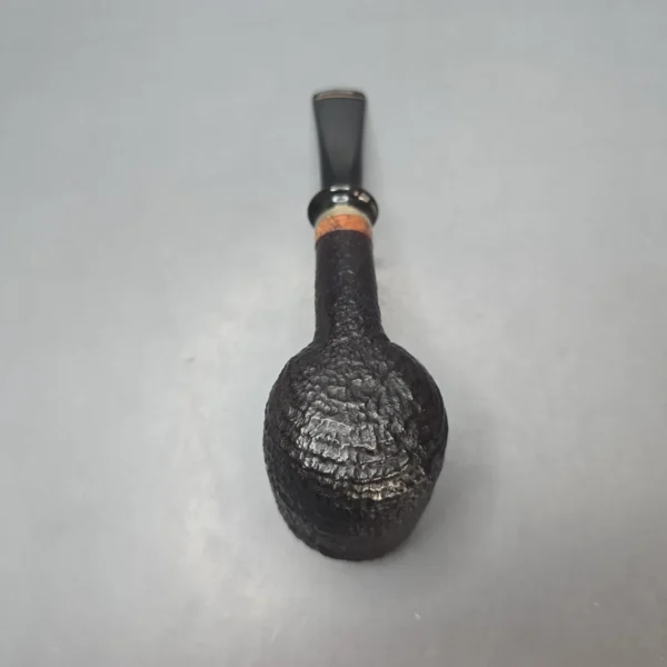 Neerup Classic 2 Partially Sandblasted Brandy w/ Brass Estate Briar Pipe, Danish Estates - Image 10