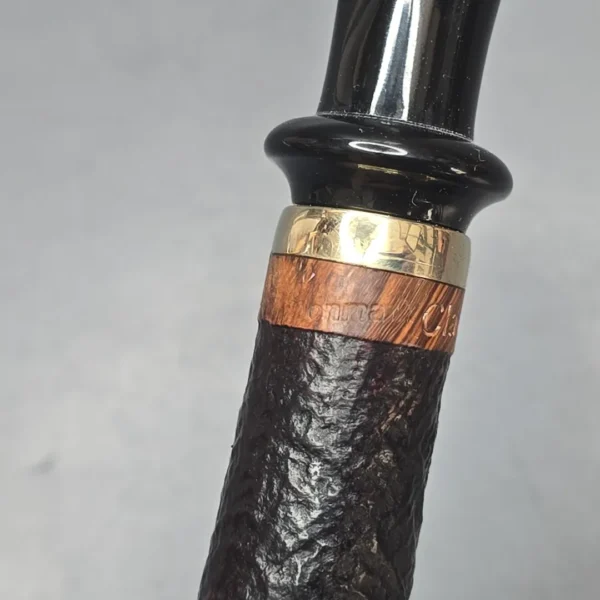 Neerup Classic 2 Partially Sandblasted Brandy w/ Brass Estate Briar Pipe, Danish Estates - Image 12