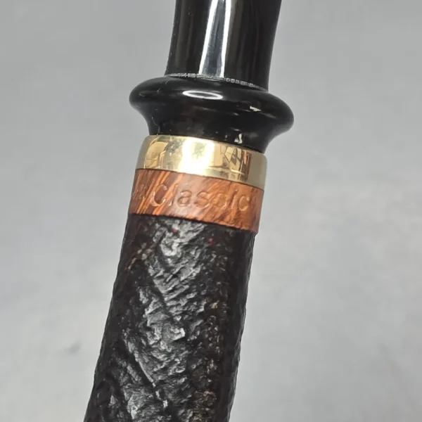 Neerup Classic 2 Partially Sandblasted Brandy w/ Brass Estate Briar Pipe, Danish Estates - Image 13