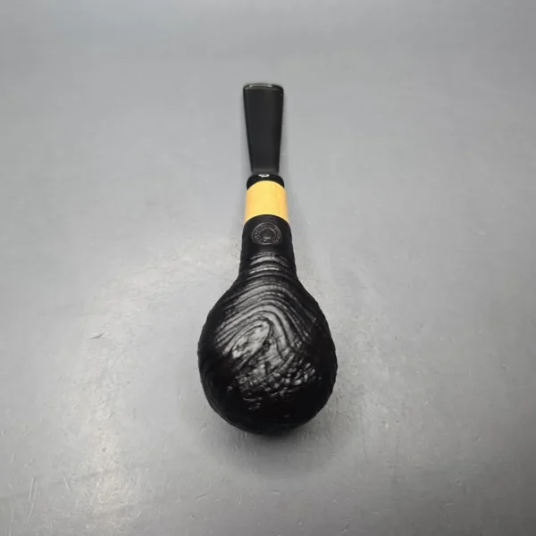 MBSD Briars By Piero Vitale Vintage Sandblasted Author w/ Boxwood, Briar Pipe, New - Image 10