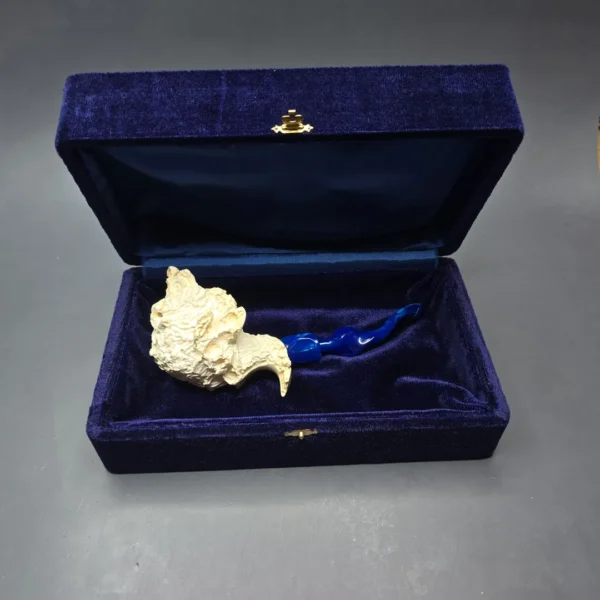 Micoli (Robert Burns) 1974 XL Rusticated Meerschaum Freehand Estate Pipe, Unsmoked - Image 16