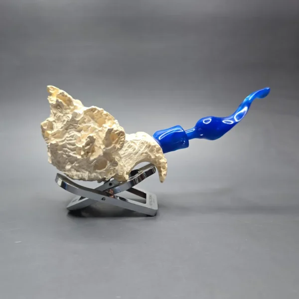 Micoli (Robert Burns) 1974 XL Rusticated Meerschaum Freehand Estate Pipe, Unsmoked - Image 13
