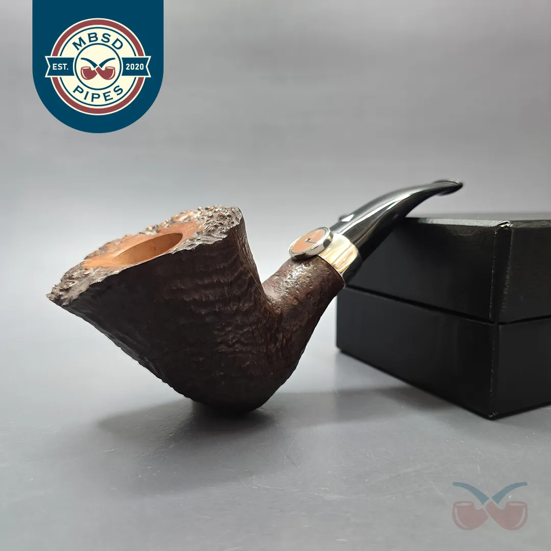 Bonfiglioli 2014 CORPS Sandblasted Hawkbill w/ Silver Estate Briar Pipe, Unsmoked