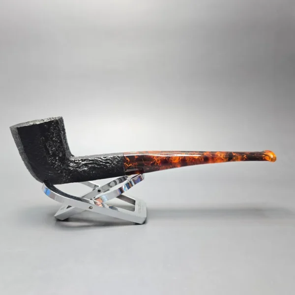 Savinelli Ottagono Long II Sandblasted Panel Dublin Briar Pipe, New, 6mm - Image 3