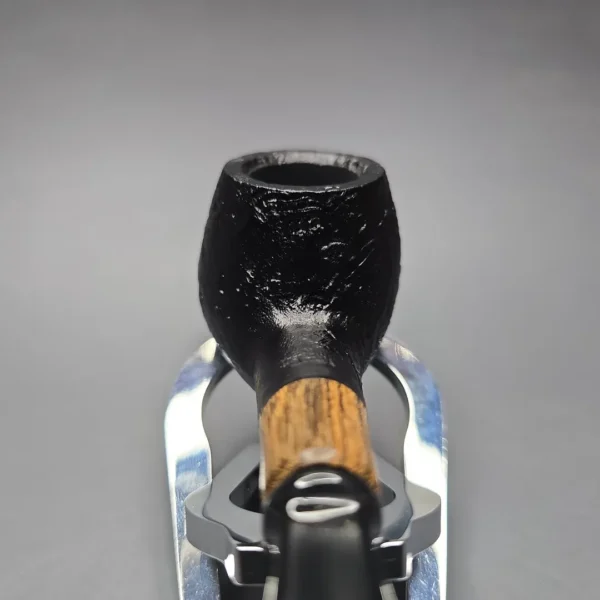 MBSD Briars By Piero Vitale Black Sandblasted Author w/ Olivewood, Briar Pipe, New - Image 6