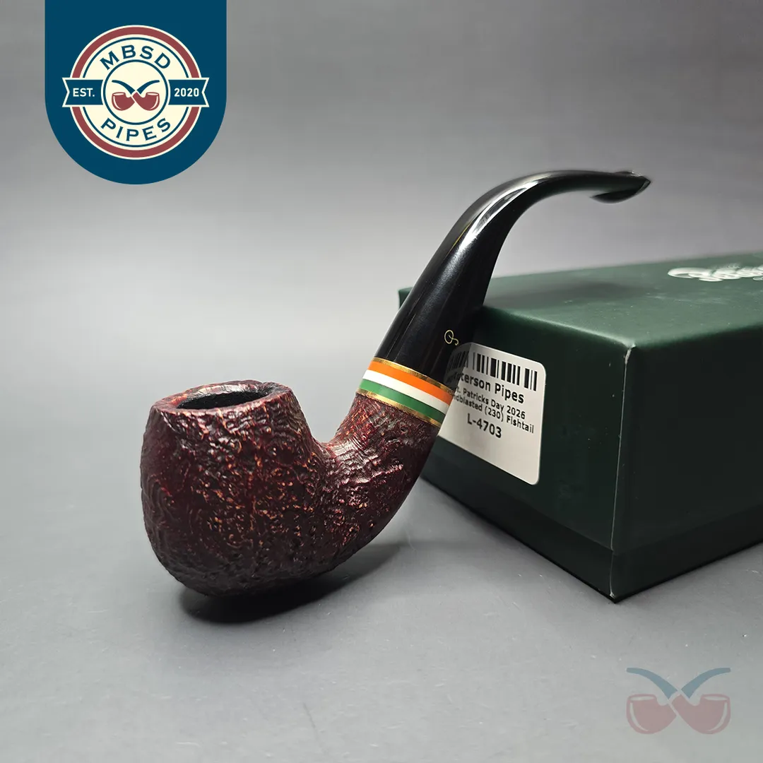 Peterson 2026 St Patrick's Day 230 Sandblasted Bent Billiard (New)