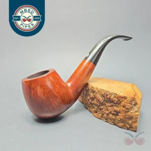 James Upshall (c.1990s) A Grade Group 5 Smooth Bent Apple Estate Briar Pipe, Unsmoked