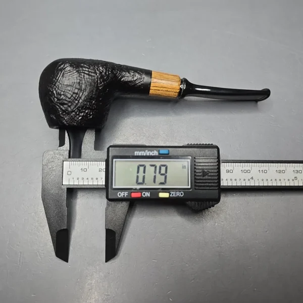 MBSD Briars By Piero Vitale Black Sandblasted Author w/ Olivewood, Briar Pipe, New - Image 13