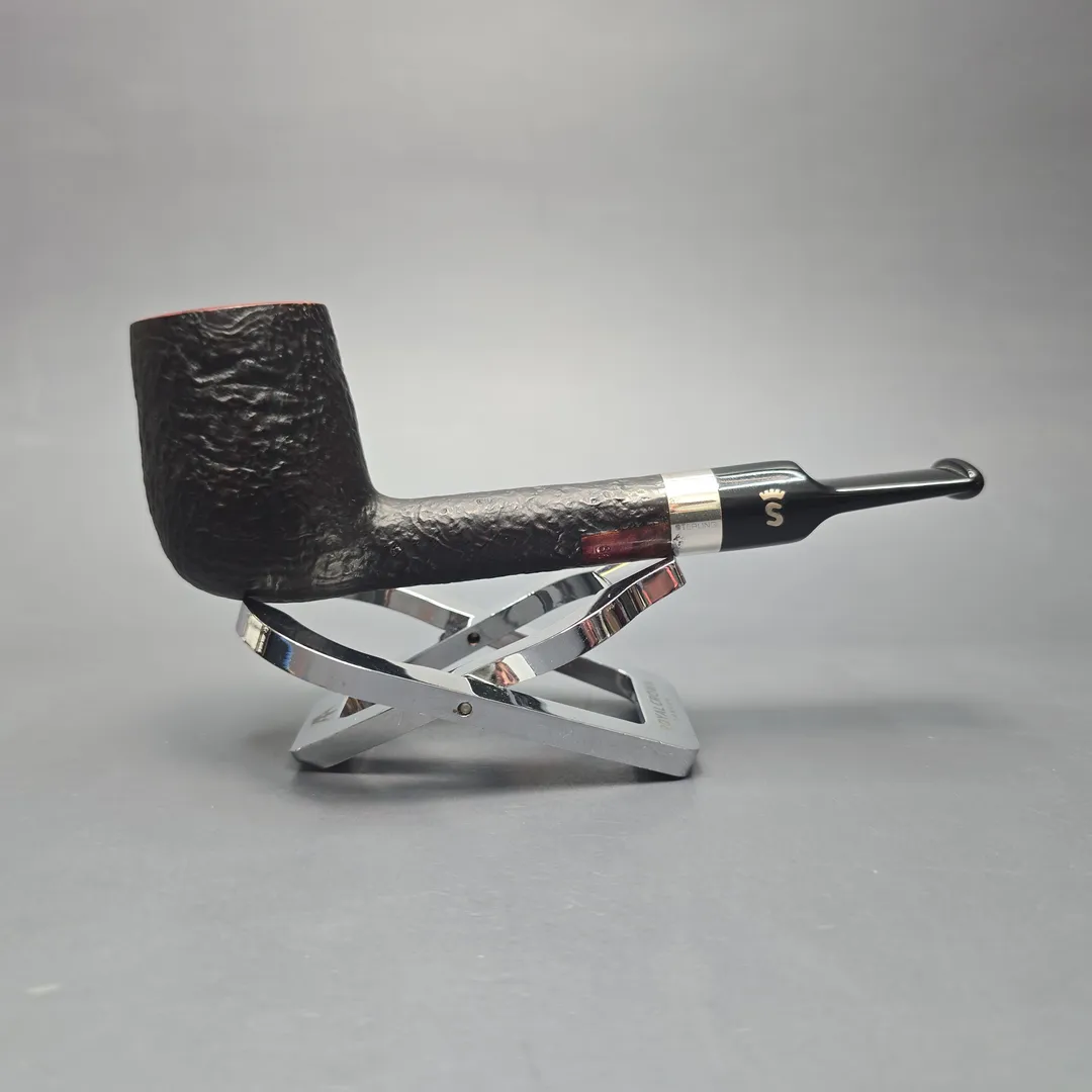 Stanwell (Pre-2010) Sterling 86 Sandblasted Lovat w/ Silver Estate Briar Pipe, Unsmoked - Image 2