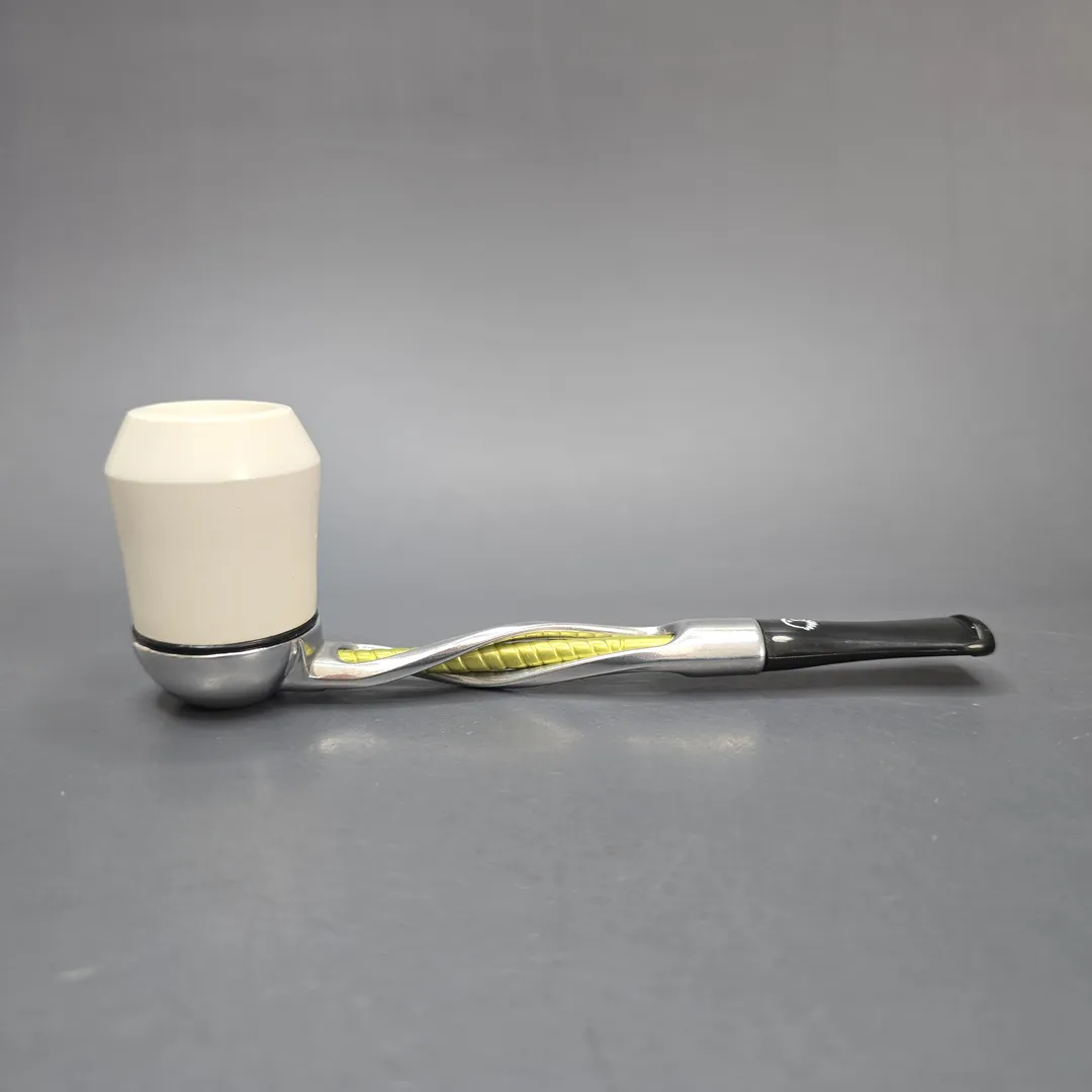Falcon Shillelagh Green w/ MBSD Meerschaum Rhodesian Block Meerschaum Bowl Pipe, New - Image 2