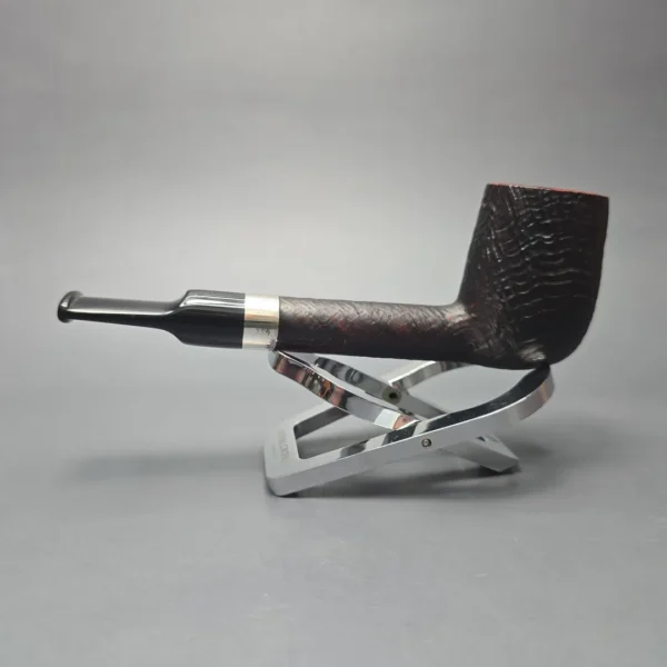 Stanwell (Pre-2010) Sterling 86 Sandblasted Lovat w/ Silver Estate Briar Pipe, Unsmoked - Image 4