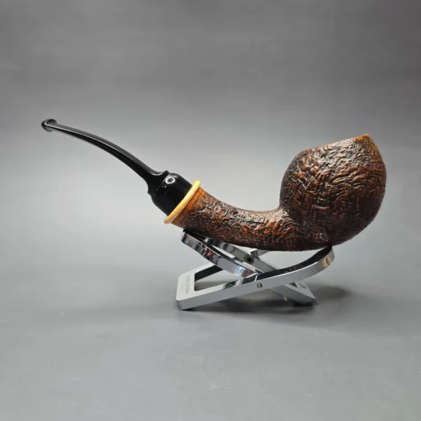MBSD Briars Modern Masters 2 Sandblasted Blowfish w/ Boxwood Handmade Briar Pipe, New - Image 5