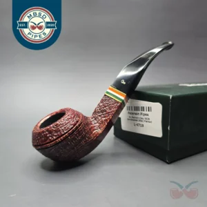 Peterson 2026 St Patrick's Day 80s Sandblasted Bent Bulldog Briar Pipe, New