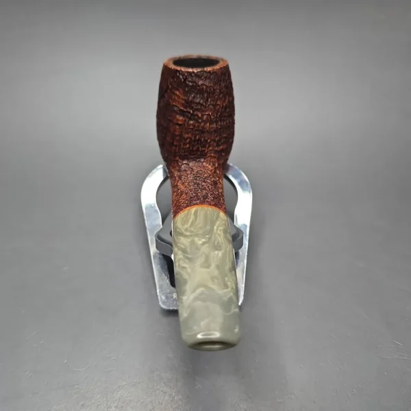 Pete Prevost 2005 Sandblasted Egg w/ Bakelite Estate Briar Pipe, American Estates - Image 5