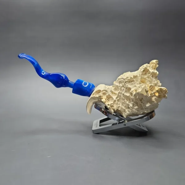 Micoli (Robert Burns) 1974 XL Rusticated Meerschaum Freehand Estate Pipe, Unsmoked - Image 15