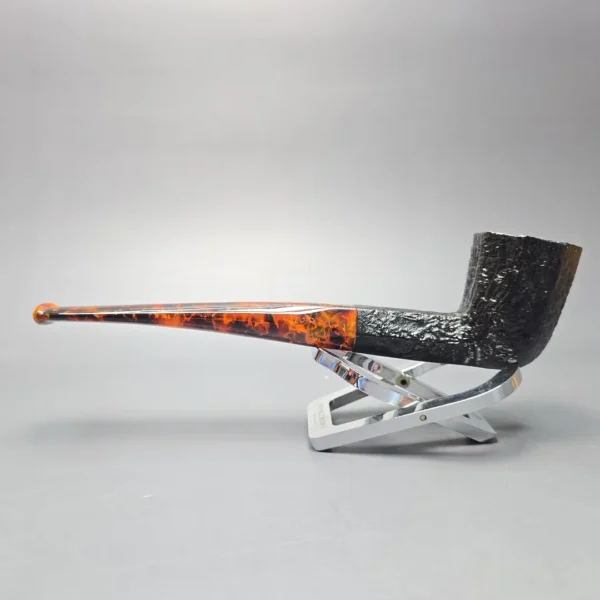 Savinelli Ottagono Long II Sandblasted Panel Dublin Briar Pipe, New, 6mm - Image 5