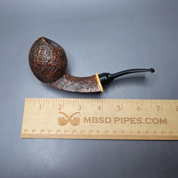 MBSD Briars Modern Masters 2 Sandblasted Blowfish w/ Boxwood Handmade Briar Pipe, New - Image 13