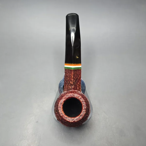 Peterson 2026 St Patrick's Day 80s Sandblasted Bent Bulldog Briar Pipe, New - Image 10