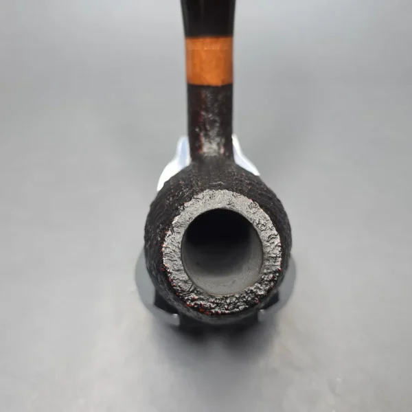 WO Larsen Straight Grain Large Sandblasted Egg Estate Briar Pipe, Danish Estates - Image 7