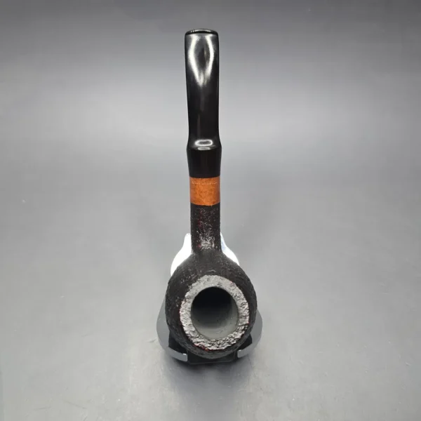 WO Larsen Straight Grain Large Sandblasted Egg Estate Briar Pipe, Danish Estates - Image 9