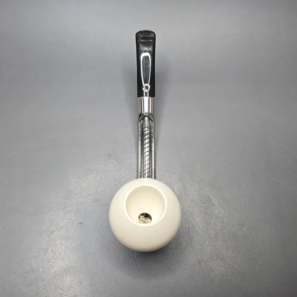 Falcon Bent Multipurpose w/ MBSD Meerschaum Rhodesian Block Meerschaum Bowl Pipe, New - Image 9