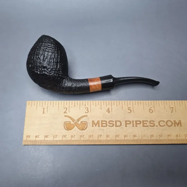 WO Larsen Straight Grain Large Sandblasted Egg Estate Briar Pipe, Danish Estates - Image 13