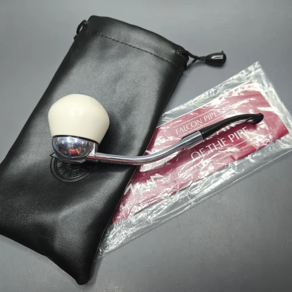 Falcon Bent Multipurpose w/ MBSD Meerschaum Rhodesian Block Meerschaum Bowl Pipe, New - Image 14