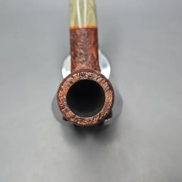 Pete Prevost 2005 Sandblasted Egg w/ Bakelite Estate Briar Pipe, American Estates - Image 7