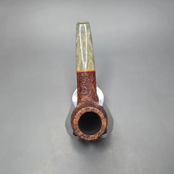 Pete Prevost 2005 Sandblasted Egg w/ Bakelite Estate Briar Pipe, American Estates - Image 9