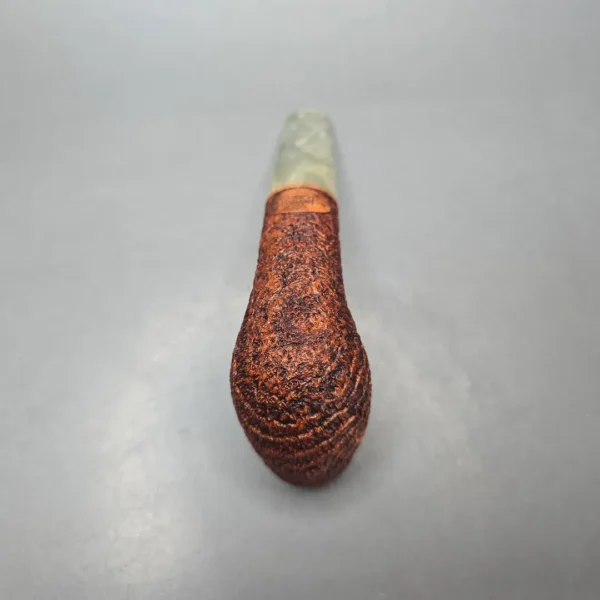 Pete Prevost 2005 Sandblasted Egg w/ Bakelite Estate Briar Pipe, American Estates - Image 10