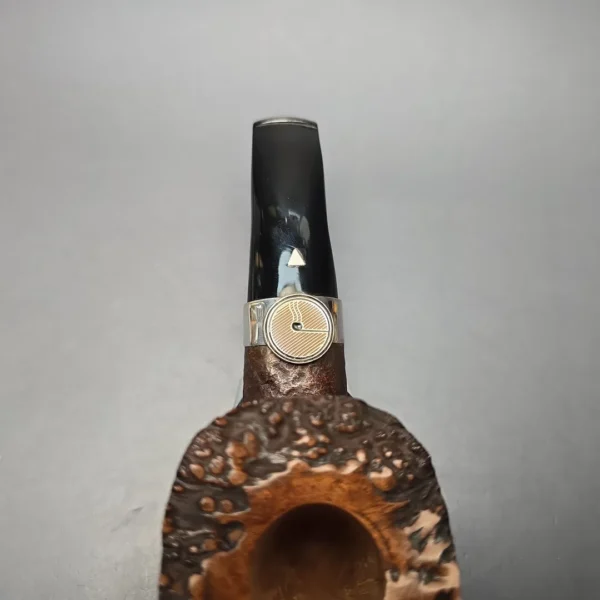 Bonfiglioli 2014 CORPS Sandblasted Hawkbill w/ Silver Estate Briar Pipe, Unsmoked - Image 9