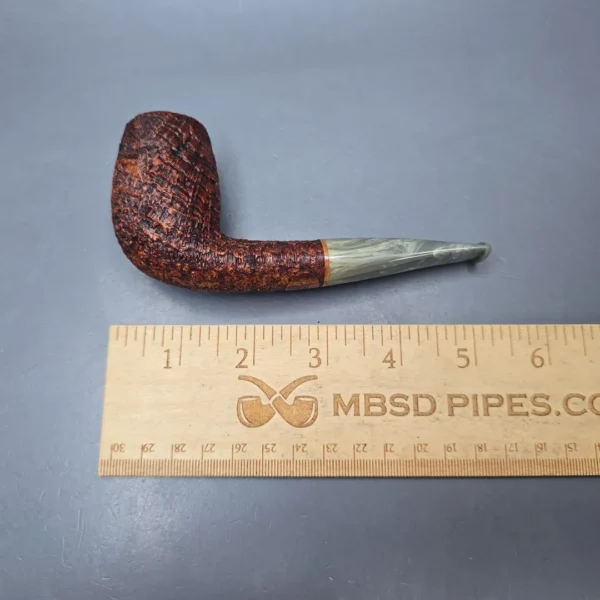 Pete Prevost 2005 Sandblasted Egg w/ Bakelite Estate Briar Pipe, American Estates - Image 12