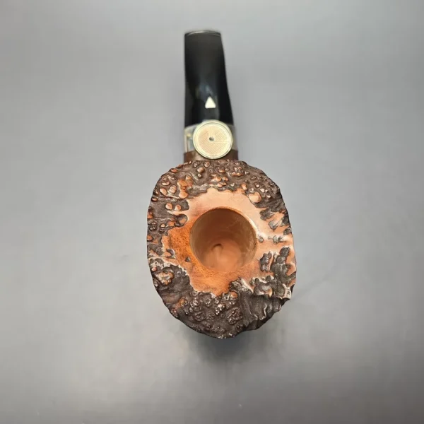 Bonfiglioli 2014 CORPS Sandblasted Hawkbill w/ Silver Estate Briar Pipe, Unsmoked - Image 10