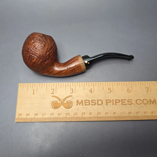 Luciano Partially Sandblasted Apple w/ Oak Estate Briar Pipe, Italian Estates - Image 13