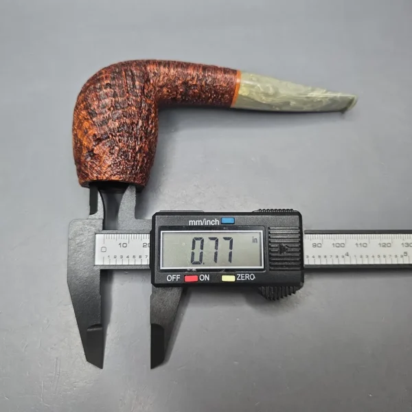 Pete Prevost 2005 Sandblasted Egg w/ Bakelite Estate Briar Pipe, American Estates - Image 13