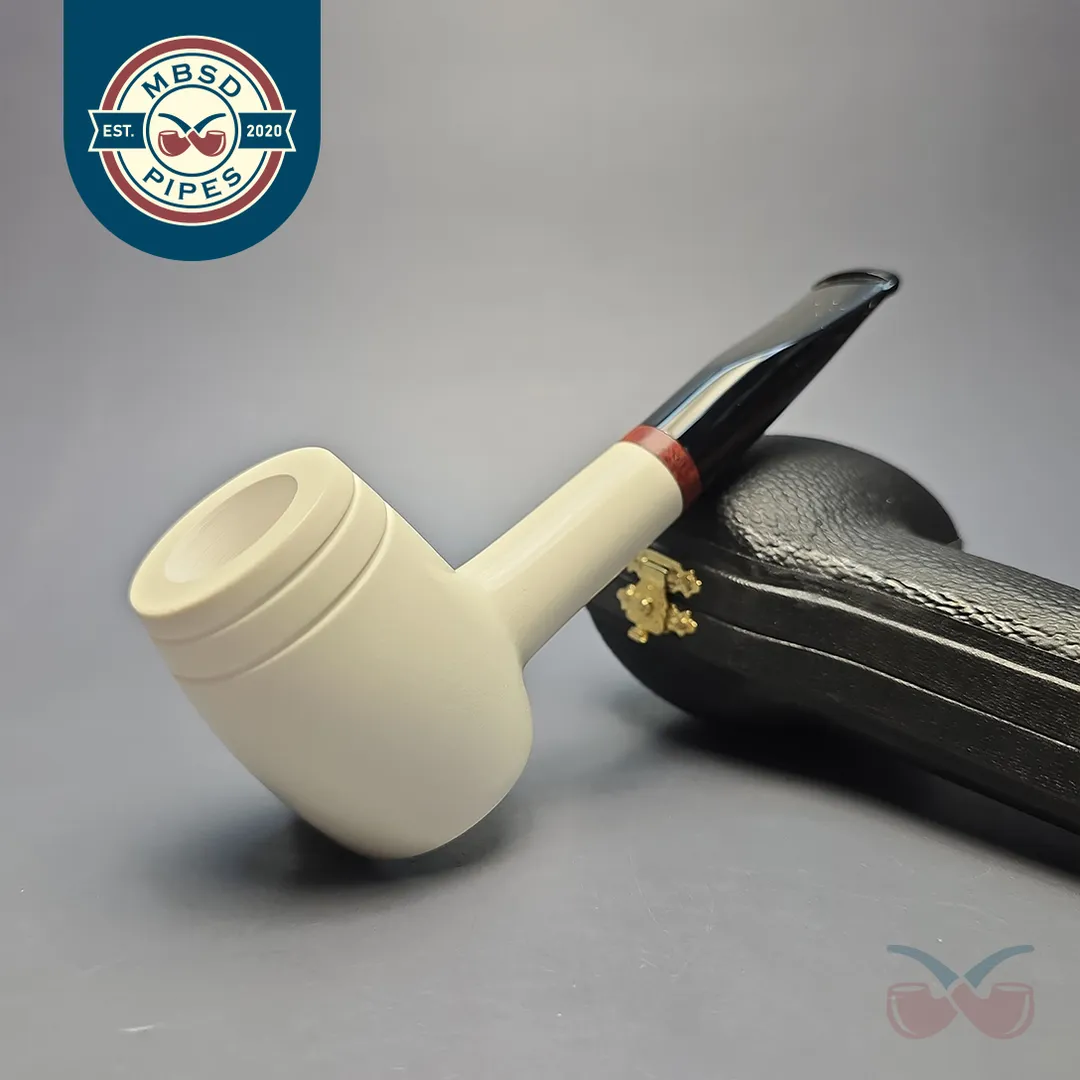 MBSD Meerschaum Deluxe Smooth "Whittler" Poker with Briar-Mortise (New)