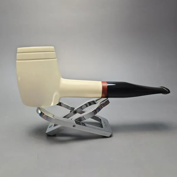 MBSD Meerschaum Deluxe Smooth "Whittler" Poker with Briar-Mortise (New) - Image 3